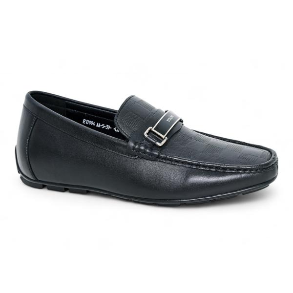 Giày mọi cao 6cm da thật vân kẻ caro