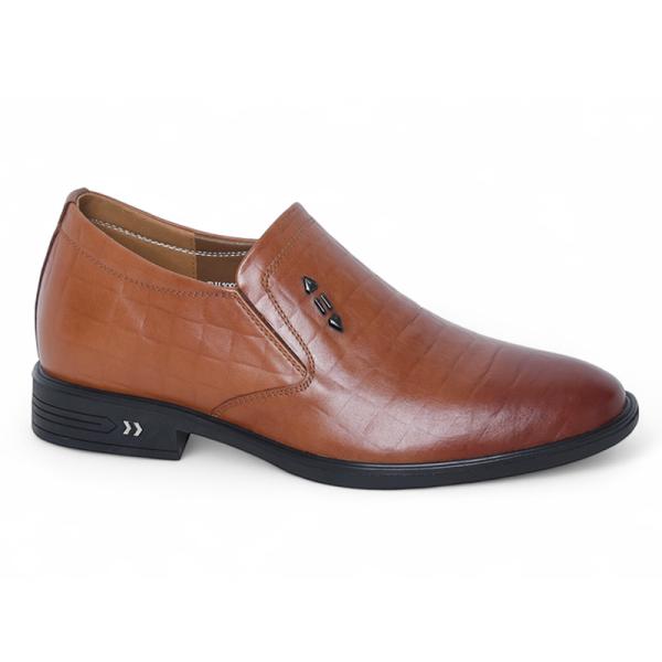 Giày cao nam 7cm màu nâu bò