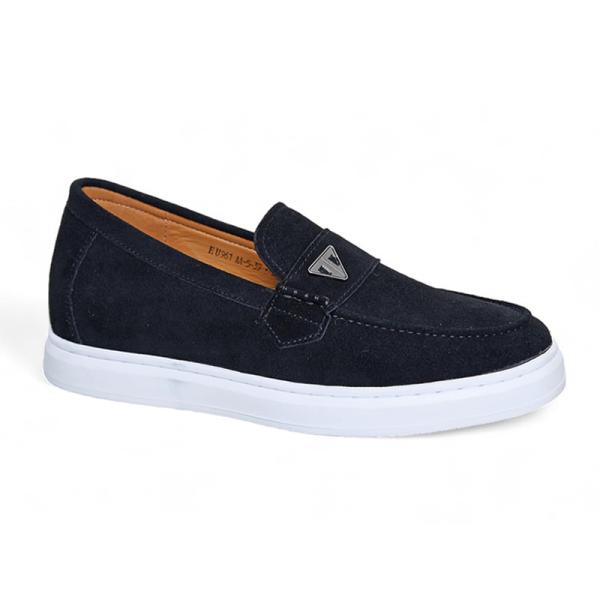 Giày cao 6cm da lộn màu đen