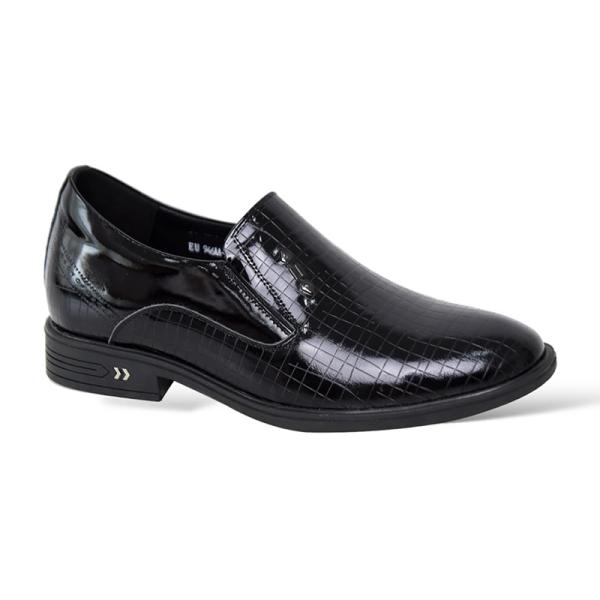 Giày cao 7cm da bóng vân kẻ
