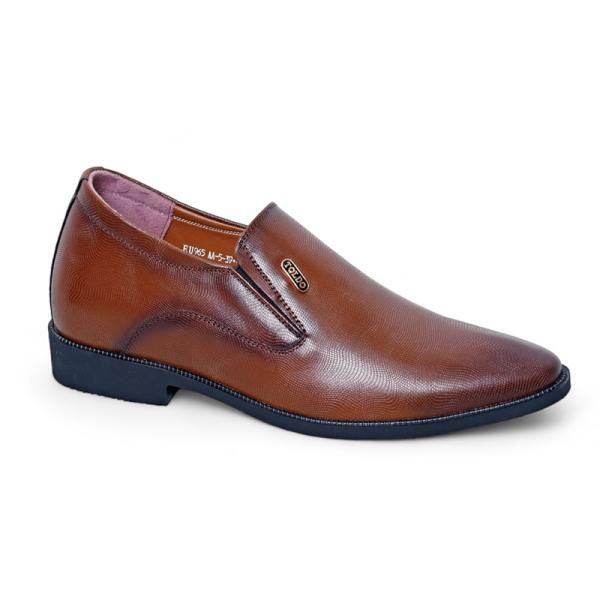 Giày nam cao 8cm da sần nâu