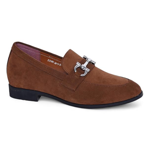 Giày cao 6cm da lộn nâu