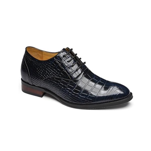 Giày cao nam vân cá sấu cao 7cm
