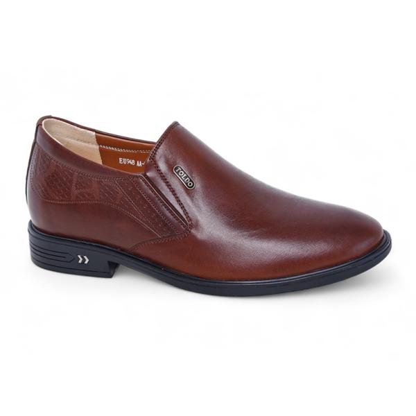 Giày cao 7cm da nâu sáp