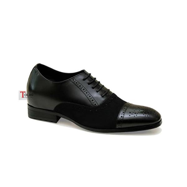 Giày cao 6cm phối da lộn