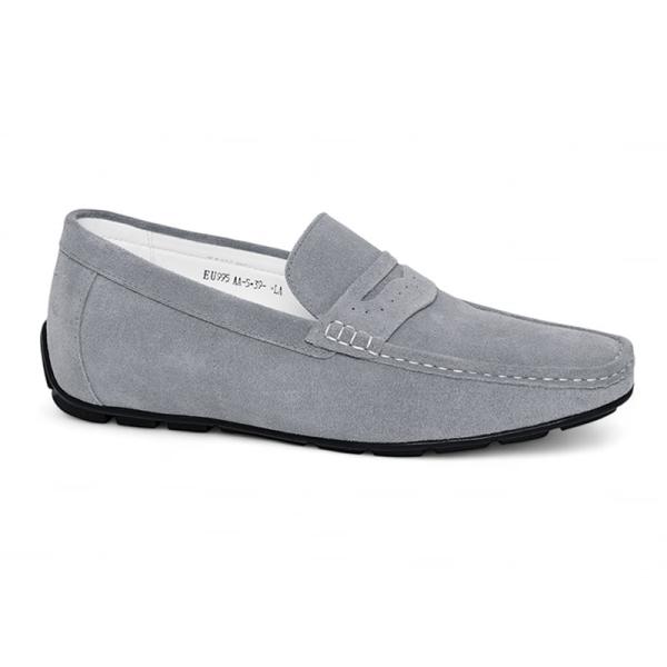 Giày mọi cao 6cm màu trắng xám