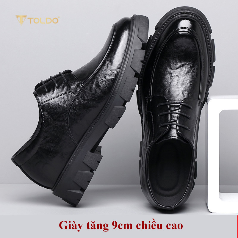 Giày cao nam 9cm buộc dây