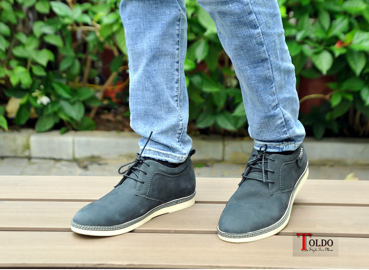 Giày cao nam da nubuck nhập