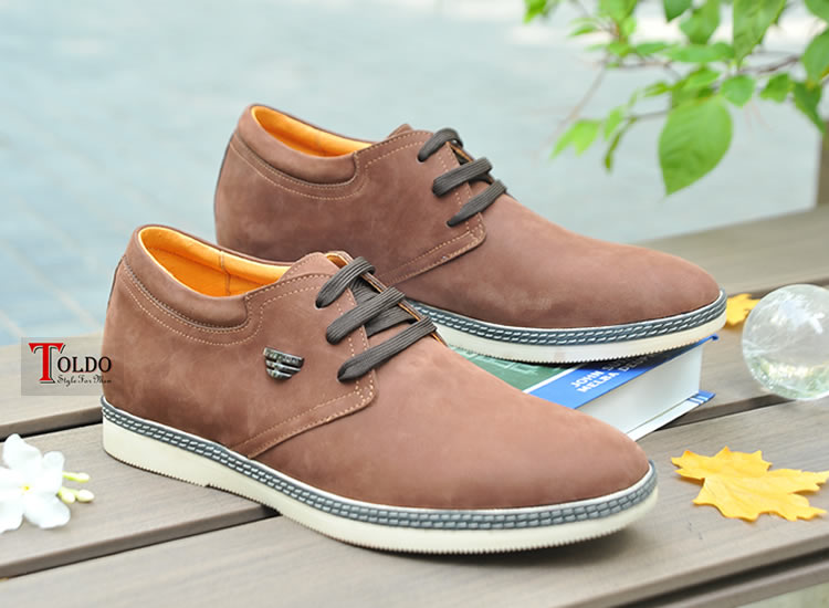 Giày cao 6cm da bò nubuck