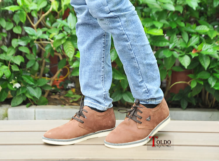 Giày cao 6cm da bò nubuck