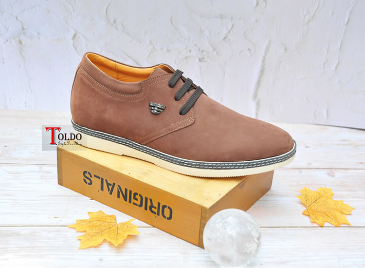 Giày cao 6cm da bò nubuck